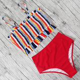 Mojoyce Swimwear Women 2022 Bikinis Ruffle Swimsuit Bathing Suit Female Swimming Leopard Beachwear Biquini High Waist Swimsuit Women