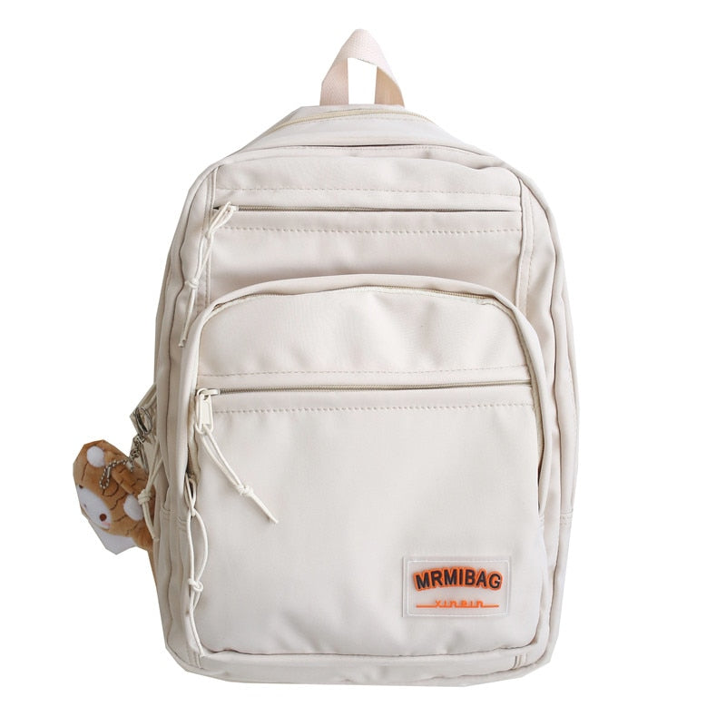 New Multi-Pocket Waterproof Nylon Student Backpack Fashion School Bags for Teenage Girls Large Ladies Casual Travel Rucksack