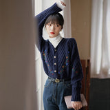 Mojoyce-A niche outfit for spring and autumn, Y2K outfit,Graduation gift,Flower Mojoyce  Cardigan Vintage