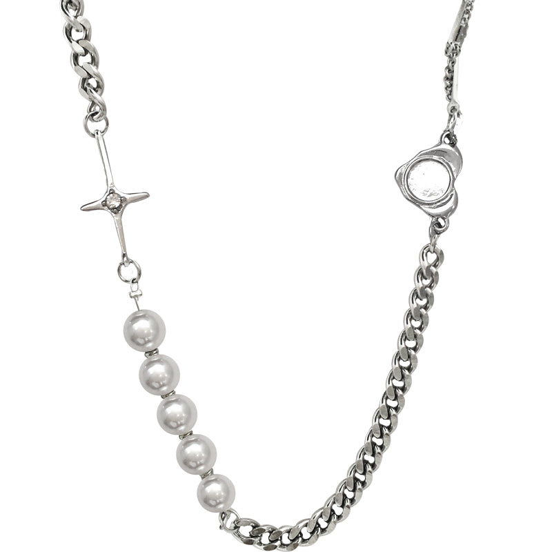 Mojoyce-PEARL CHAIN NECKLACE