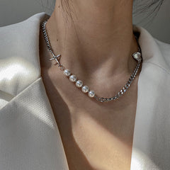 Mojoyce-PEARL CHAIN NECKLACE