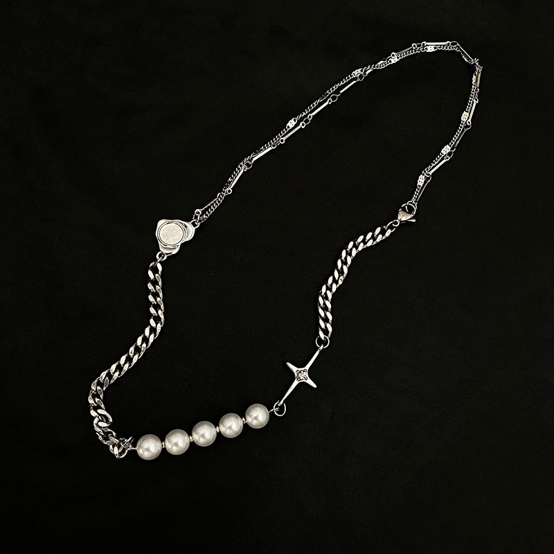 Mojoyce-PEARL CHAIN NECKLACE