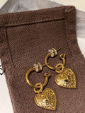 Mojoyce-French Retro Heart Earrings