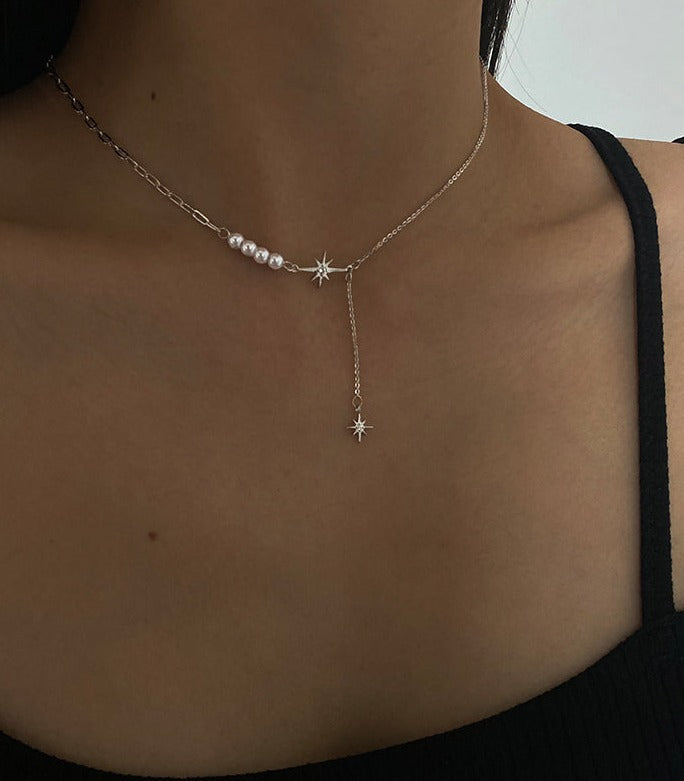 Mojoyce-BABY PEARL CHAIN NECKLACE