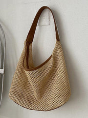 Mojoyce-Hand-held Straw Single Shoulder Bag