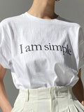 Mojoyce-I Am Simple Bottoming T-shirt