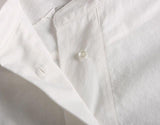 Mojoyce-Loose Puff Sleeve Shirt Dress&V-Neck Tie Waist Long Knitted Vest Set
