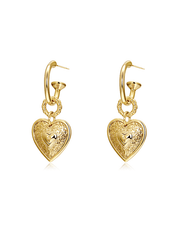 Mojoyce-French Retro Heart Earrings