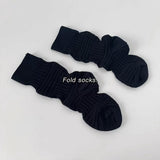 Mojoyce-Fold Striped Lantern Cotton Socks