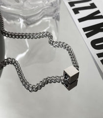 Mojoyce-MINIMAL SQUARE CHAIN NECKLACE