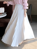Mojoyce-Graceful Irregular Hem Design Pleated Skirt