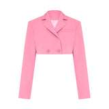 Mojoyce Cropped Blazer And Mini Skirt Sets For Women Jacket Autumn Two Piece Matching Sets Outfits Women's Blazer Suit 2022 New