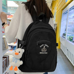 Back to School Trendy Women Waterproof Leisure Mesh College Backpack Girl Travel Nylon Book Bag Lady Laptop Student Fashion Female School Bag