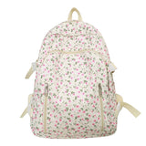 Back To School Cute Floral Laptop Waterproof College Backpack Women Travel Kawaii Student School Bag Ladies Nylon Girl Book Bags Fashion