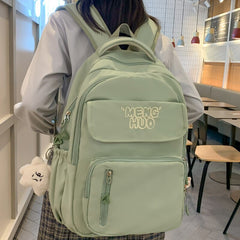 Back To School Cool Nylon White Female Cute College Backpack Fashion Lady Leisure Student Bag Girl Travel Book Backpack Women Laptop School Bag