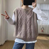 Mojoyce Winter Women Sweater Oversize Girls Sweater Woman Pullover Tops Long Sleeve Maxi Vintage Y2k Thick Vest Outfit