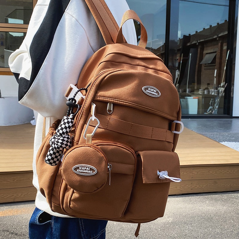 2023 New Multi-pocket Women Backpack High Quality Youth Waterproof Backpacks for Teenage Girls Boys Female School Bag Bagpack