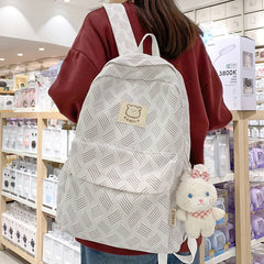 Back to School Lady Kawaii Printing Waterproof College Backpack Fashion Women School Bag Girl Travel Cute Book Backpack Female Laptop Nylon Bag