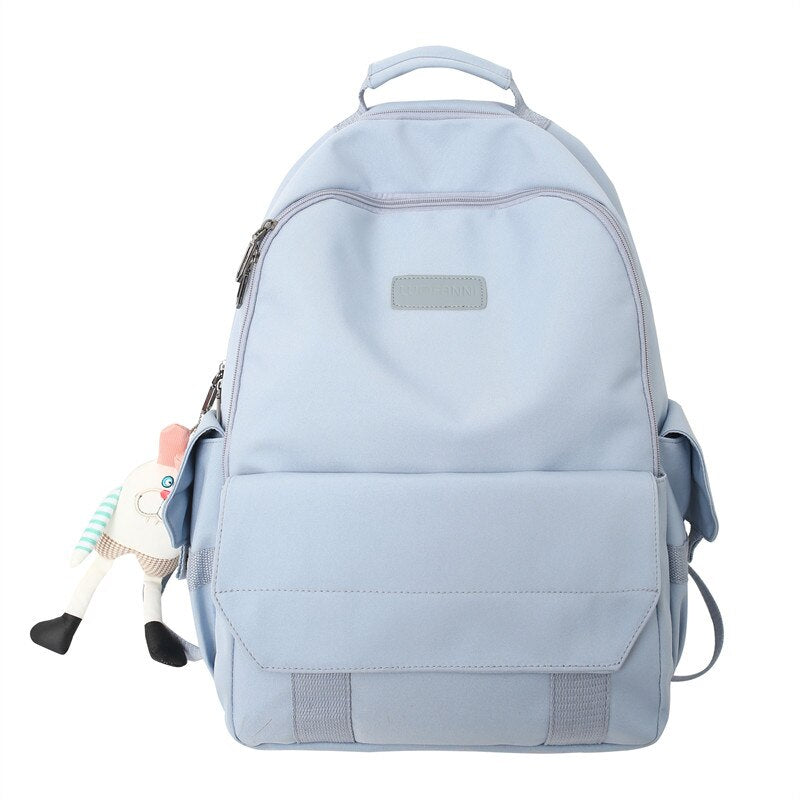 Back to School New Girl Travel Nylon Student Bag Lady Kawaii Trendy Laptop Backpack Book Female Fashion College Backpack Women Cute School Bags