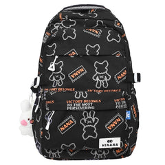 Mojoyce Lady Cute Cow Print Nylon Laptop College Backpack Girl Waterproof Kawaii Cartoon Book Bag Women Travel SchoolBag Student Fashion