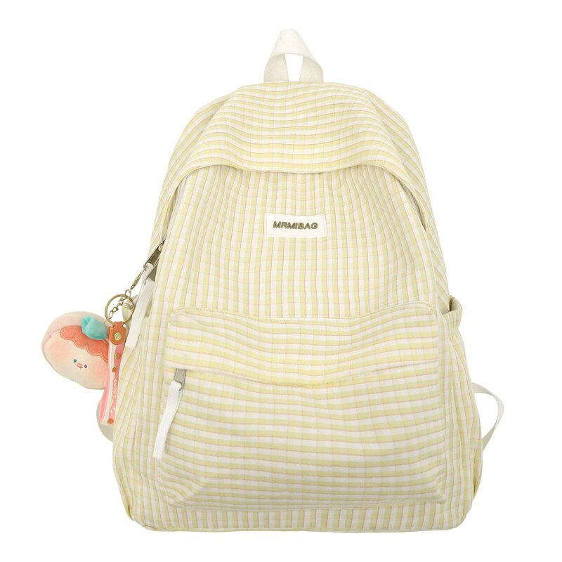 Back To School New Girl Plaid Kawaii Travel Book Backpack Lady Lattice Bag Fashion Female Cute Laptop Leisure College Backpack Women School Bag