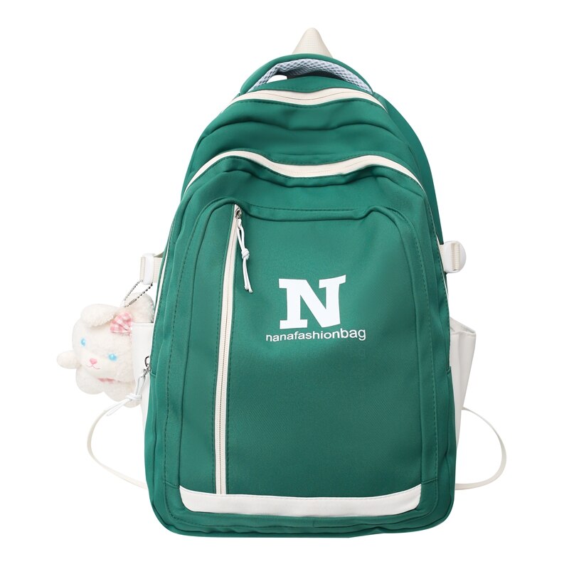 Back to School Male Student Female Trendy Nylon Girl Boy Travel School Bag Cool Men Women Leisure Book Bag Lady Laptop College Backpack Fashion