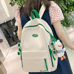 Back to School Cool Women Nylon School Bag Trendy Lady Kawaii College Backpack New Girl Travel Book Backpack Fashion Female Laptop Student Bags