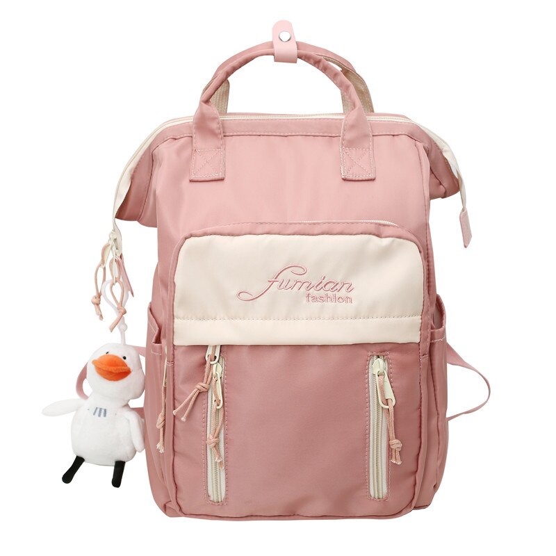 Mojoyce Girl Cute Nylon Travel Waterproof School Rucksack Lady Kawaii Backpack Fashion Women Laptop Mommy Bag Trendy Female College Bags