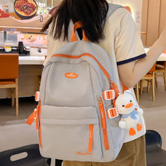 Back to School Cool Women Nylon School Bag Trendy Lady Kawaii College Backpack New Girl Travel Book Backpack Fashion Female Laptop Student Bags