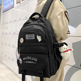 Back to School Trendy Girl Waterproof Travel Badge Book Backpack Ladies Kawaii College Backpack Fashion Women School Bag Cute Female Laptop Bag