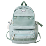 Women's Backpack Solid Color Female Multi-pocket Big Woman Travel Bag High Quality Schoolbag for Teenage Girl Boy Book Knapsack