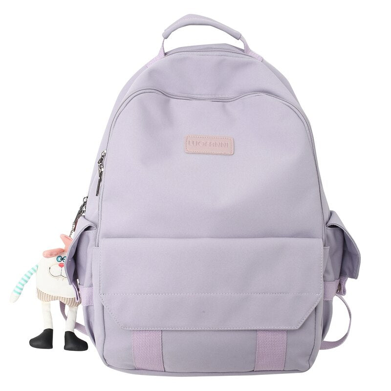 Back to School New Girl Travel Nylon Student Bag Lady Kawaii Trendy Laptop Backpack Book Female Fashion College Backpack Women Cute School Bags