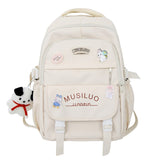 Back to School Trendy Girl Waterproof Travel Badge Book Backpack Ladies Kawaii College Backpack Fashion Women School Bag Cute Female Laptop Bag