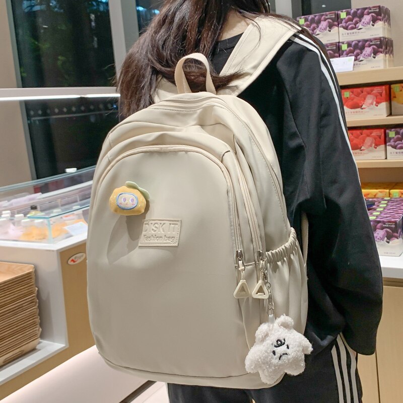 Mojoyce Girl Kawaii Green Laptop Backpack Trendy Women Cute Leisure SchoolBag Female Nylon Book Bag Fashion Ladies Travel College Packet