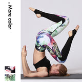 Mojoyce Cloud Hide Yoga Pants Flower Sports Leggings  High Waist Sexy Women Long Tights Running Trouser Workout Plus Size Tummy Control