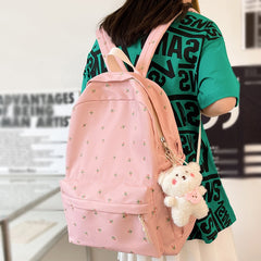 Back To School Trendy Girl Floral Print Cute Travel Book Backpack Fashion Female Laptop Student Bag New Lady College Backpack Women School Bags