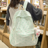 Back to School Fashion Female Kawaii School Bag Cute Trendy Green Ladies Nylon Travel Laptop Cool Women College Backpack Girl Book Bags Student