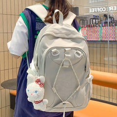 Back to School Fashion Lady Travel Embroidery Book Bag Trendy Female Cute Nylon Backpack Women Laptop School Bag Girl College Backpacks Leisure