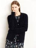 Christmas Gift Mojoyce Sweater Cardigan Women Autumn 2022 New Elegant Fashion Soft V-Neck Single-Breasted Knitted Coat Tops