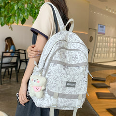 Back to School New Women Waterproof School Bag Girl Travel Cartoon Print Book Backpack Lady Laptop Harajuku Bag Female College Backpack Fashion