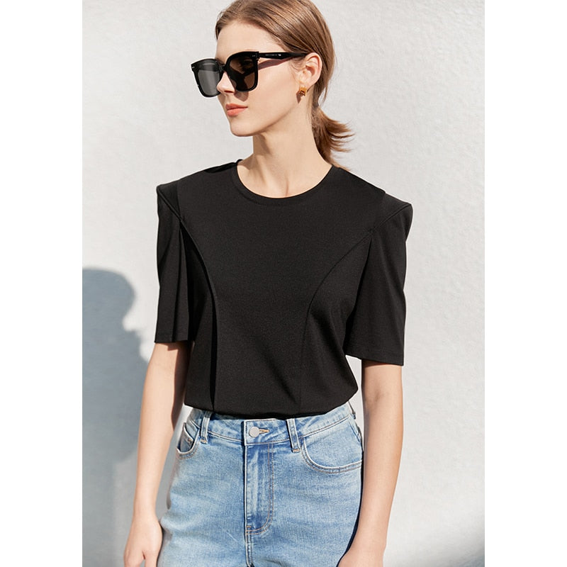 Christmas Gift Mojoyce Spring Summer New Tshirt For Women Causal O Neck Cotton Loose Women T Shirt Tops Solid Female Tops