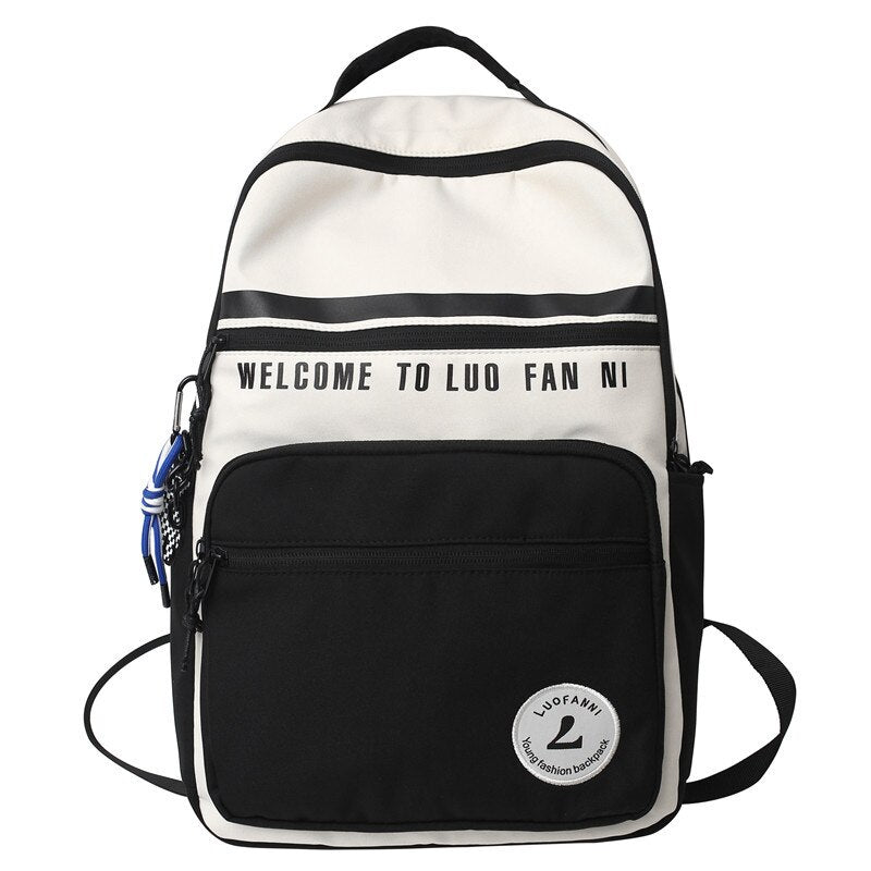 Back to School New Lady Red Student Bag Girl Travel Book Backpack Trendy Female Laptop Leisure College Backpack Fashion Women Nylon School Bags