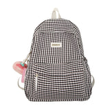 Back To School New Girl Plaid Kawaii Travel Book Backpack Lady Lattice Bag Fashion Female Cute Laptop Leisure College Backpack Women School Bag