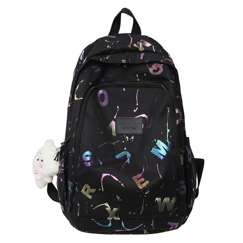 Back To School Fashion Female Pink High Capacity Laptop Leisure College Backpack Ladies Student Bag Girl Travel Book Backpack Women School Bags