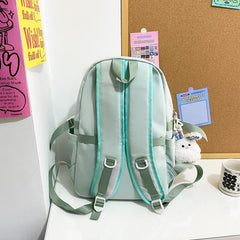 Women's Backpack Solid Color Female Multi-pocket Big Woman Travel Bag High Quality Schoolbag for Teenage Girl Boy Book Knapsack