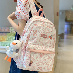 Mojoyce Cartoon Print Female Laptop College Packet Girl Travel Harajuku Book Backpack Lady Kawaii Graffiti Bags Fashion Women SchoolBag