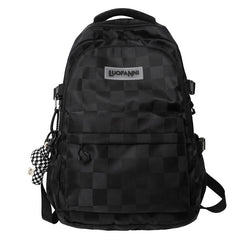 Back to School Girls Boy Plaid Laptop College Backpack Men Lady High Capacity Travel Nylon Leisure Bag Women School Fashion Female Male BookBag