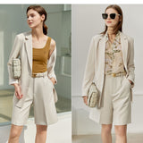 Christmas Gift Mojoyce Women Blazers Spring Elegant Printed Office Lady Suits Double Breasted Coats And Jackets For Women