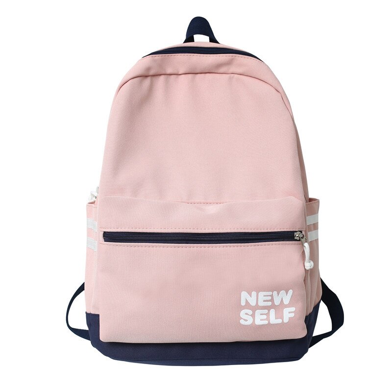 Mojoyce Women Trendy Pink School Bag Ladies Cute Nylon College Girl Travel Book Cool Fashion Female Laptop Bags Teenage Backpack Student