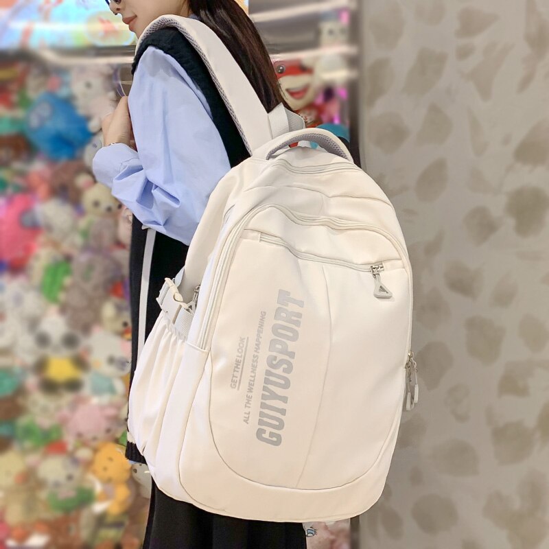 Back To School Cool Female High Capacity Laptop Student Bag Girl Travel Book Trendy Nylon Bags Ladies Women School Fashion College Backpack New
